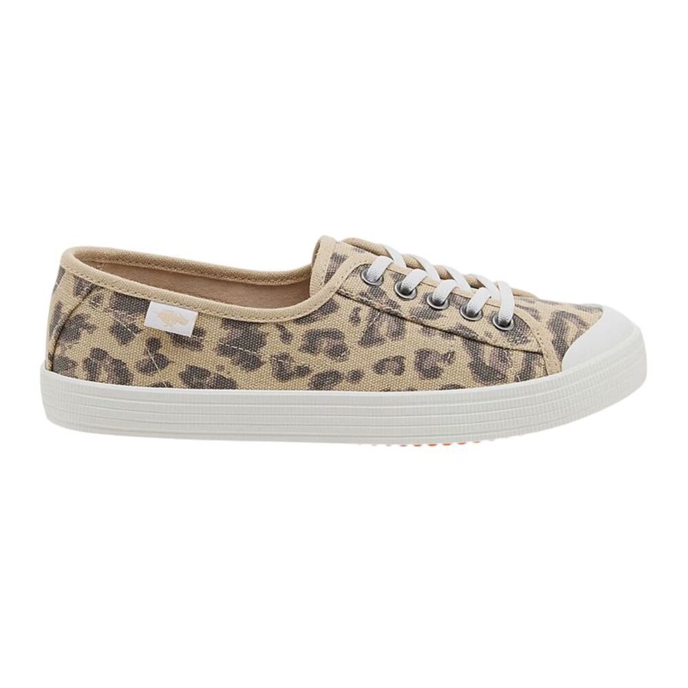 Rocket Dog Womens/Ladies Leopard Print Canvas Low Sneakers / Tan